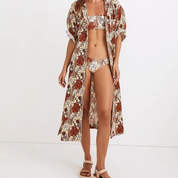 Madewell Other - Madewell Lightestspun Cover-Up Maxi Shirtdress in Daydream Floral